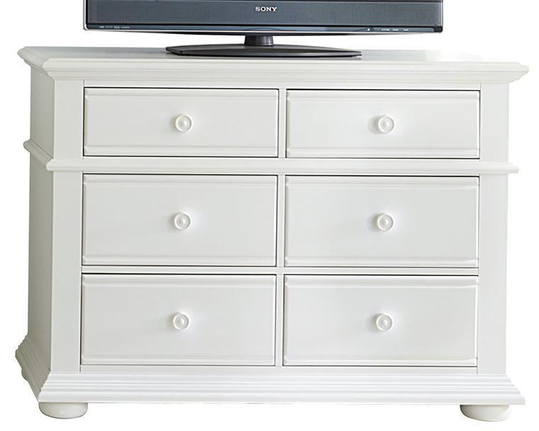 Liberty Furniture Summer House Media Chest in Oyster White