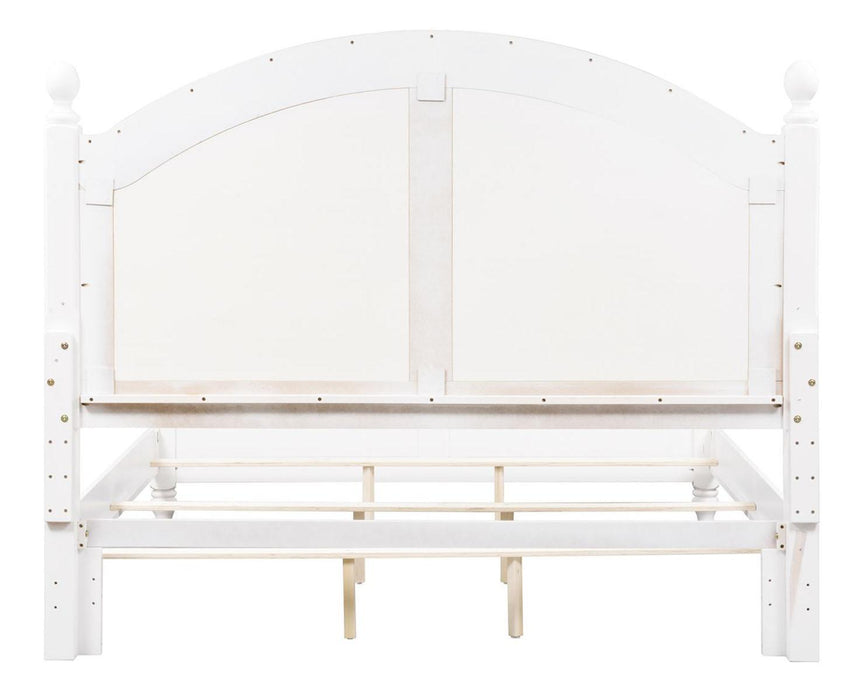 Liberty Furniture Summer House King Poster Bed in Oyster White