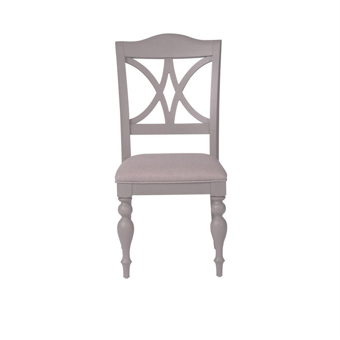 Liberty Furniture Summer House Slat Back Side Chair (RTA) in Dove Grey (Set of 2)
