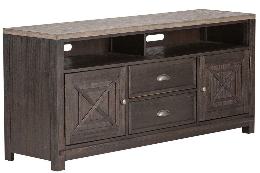 Liberty Heatherbrook 66" TV Console in Charcoal & Ash