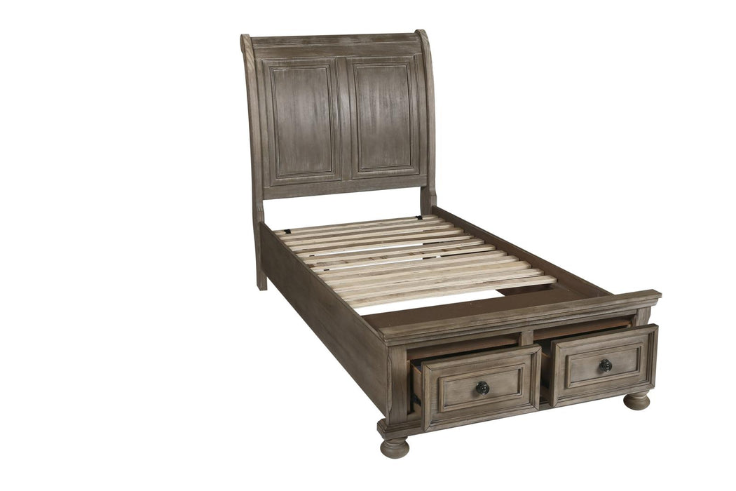 New Classic Furniture Allegra Youth Twin Storage Bed in Pewter