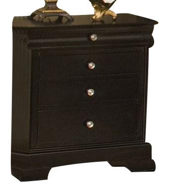 New Classic Belle Rose 4 Drawer Night Stand in Black Cherry