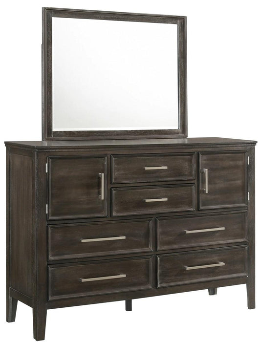 New Classic Furniture Andover 6 Drawer  Dresser  in Nutmeg