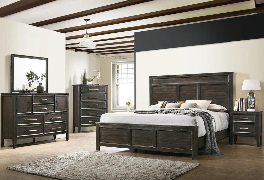 New Classic Furniture Andover King Bed in Nutmeg
