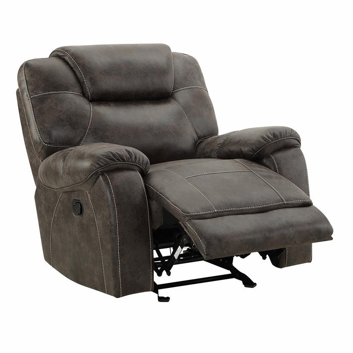 New Classic Furniture Anton Glider Recliner with Power Footrest in Chocolate