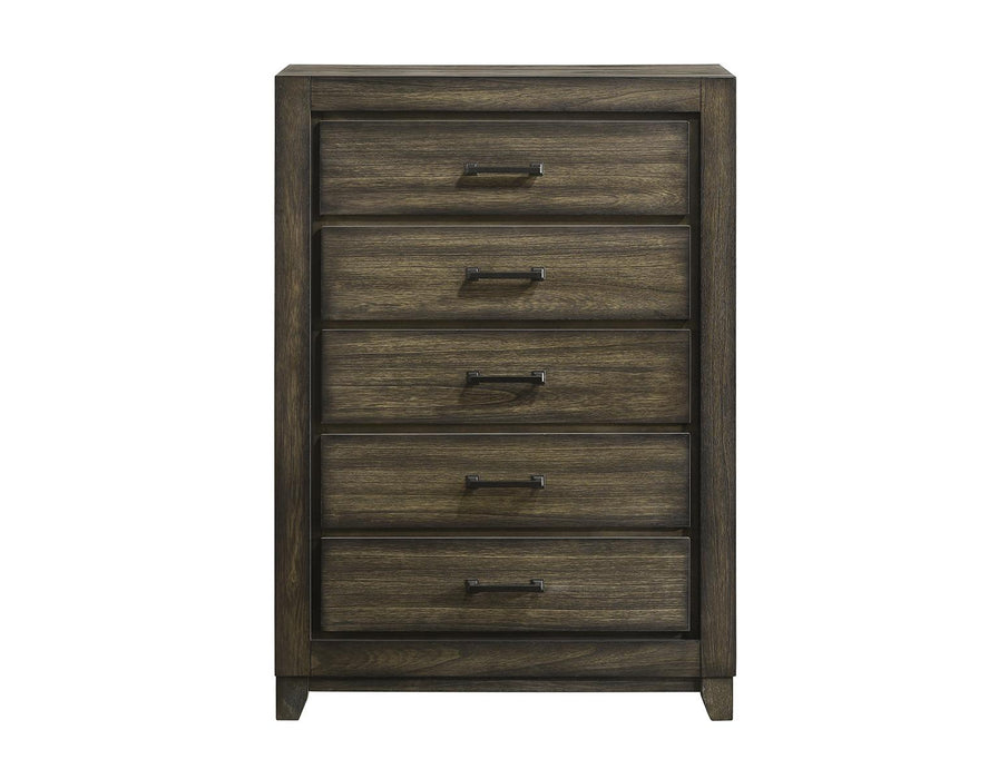 New Classic Furniture Ashland 5 Drawer Chest in Rustic Brown