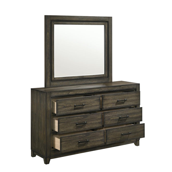 New Classic Furniture Ashland Mirror in Rustic Brown