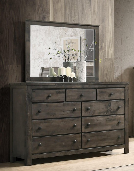 New Classic Furniture Blue Ridge Mirror in Rustic Gray