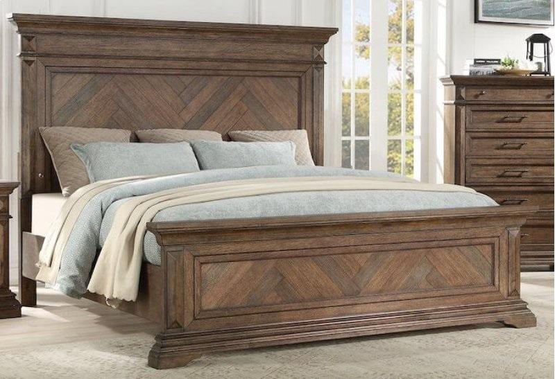New Classic Furniture Mar Vista King Bed in Brushed Walnut