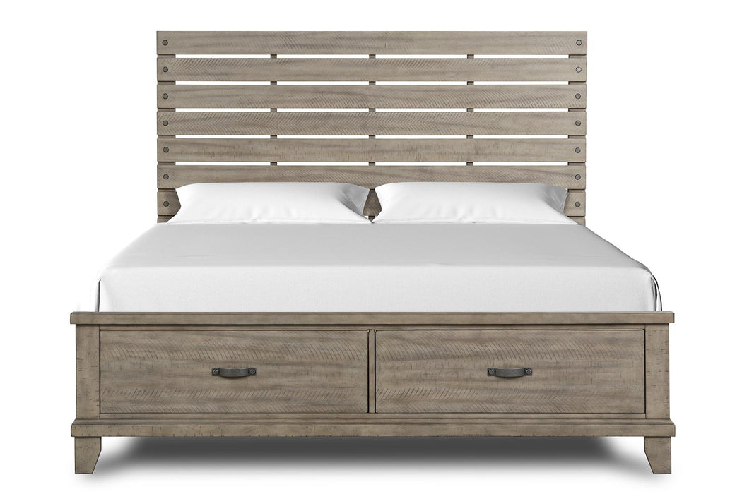 New Classic Furniture Marwick King Panel Bed in Sand