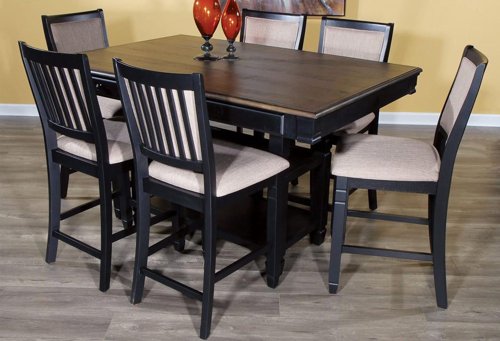 New Classic Furniture Prairie Point Rectangular Counter Height Table in Black