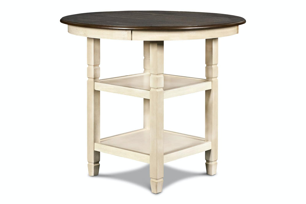 New Classic Furniture Prairie Point Round Counter Height Table in White