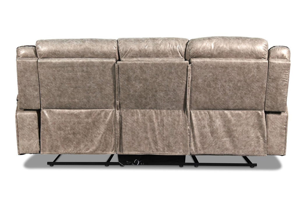New Classic Furniture Roswell Dual Recliner Sofa in Pewter