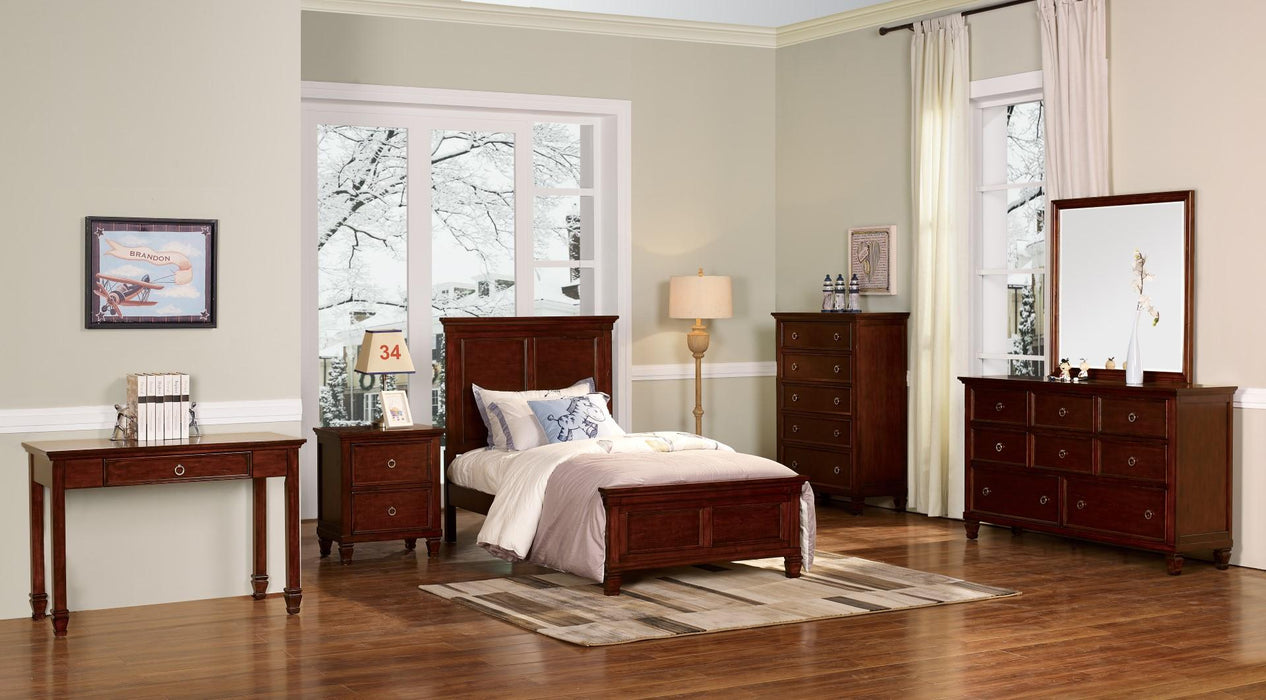 New Classic Furniture Tamarack Twin Bed in Brown Cherry