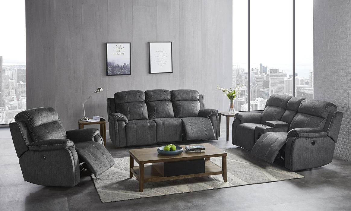 New Classic Furniture Tango Dual Recliner Sofa in Shadow