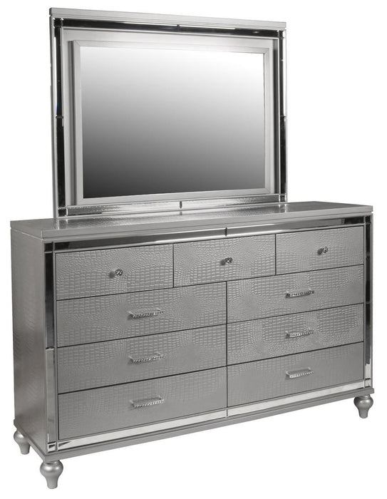 New Classic Furniture Valentino Lighted Mirror in Silver