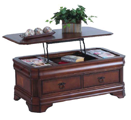 New Classic Sheridan Lift Top Cocktail Table in Burnished Cherry