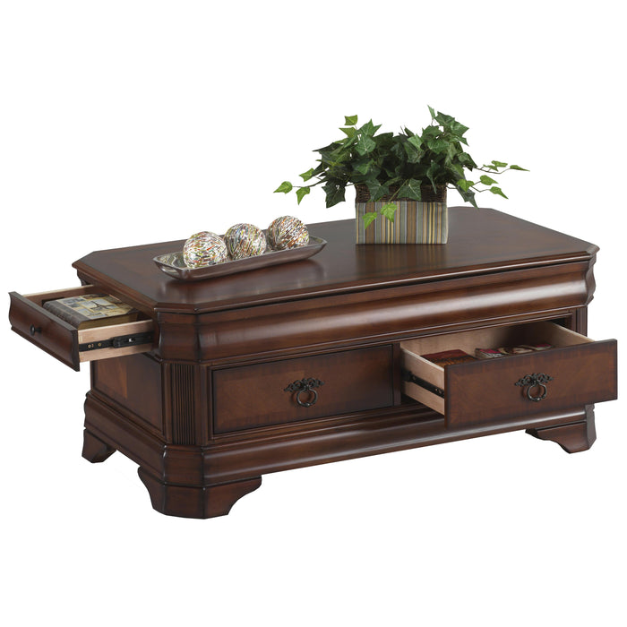 New Classic Sheridan Lift Top Cocktail Table in Burnished Cherry
