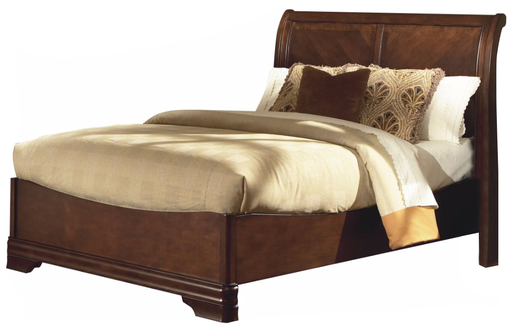 New Classic Sheridan California King Sleigh Bed in Burnished Cherry