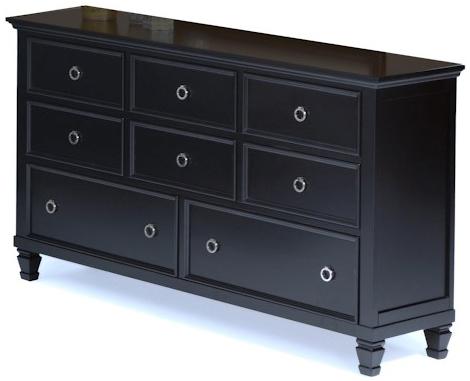 New Classic Tamarack 8-Drawer Dresser in Black