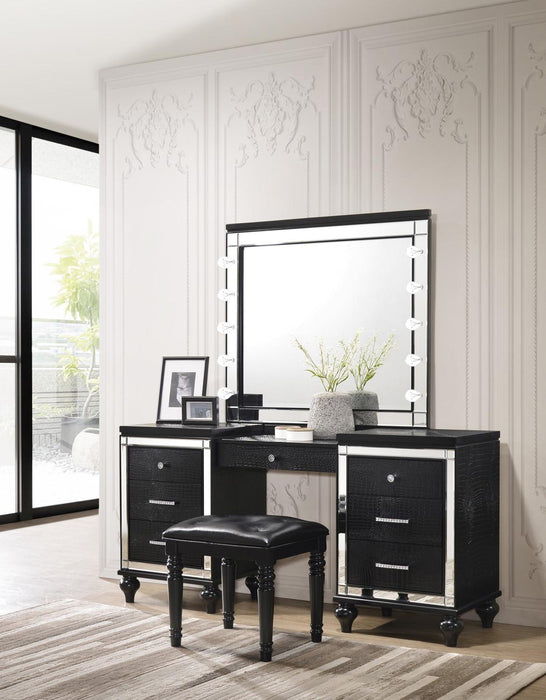 New Classic Valentino Vanity Table Mirror in Black