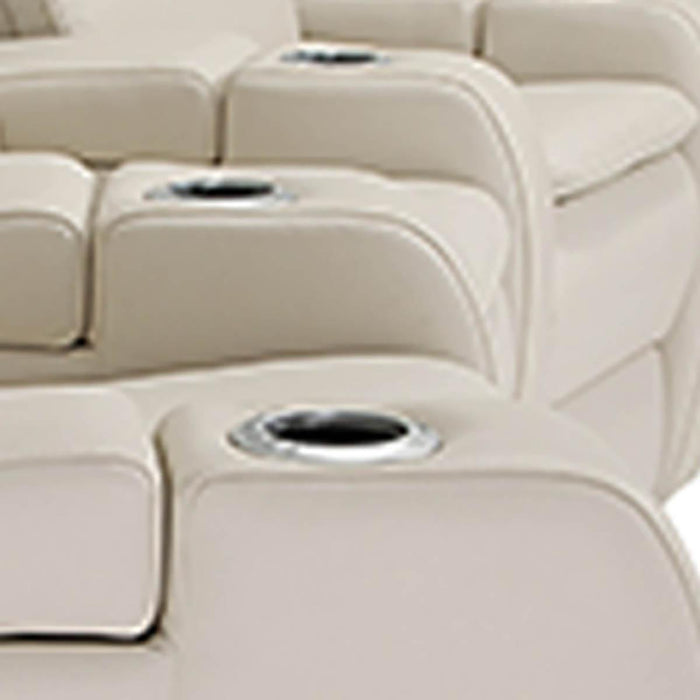 Palliser Vertex 3 Seats Curved Left Hand Facing Power Recliner with Power Headrest and Lumbar Sectional