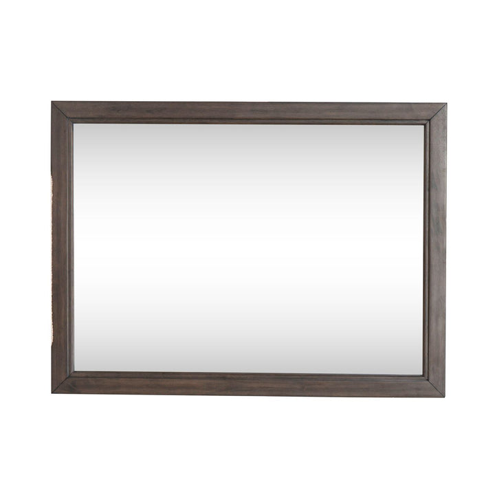 Modern Edge - Landscape Mirror - Brown