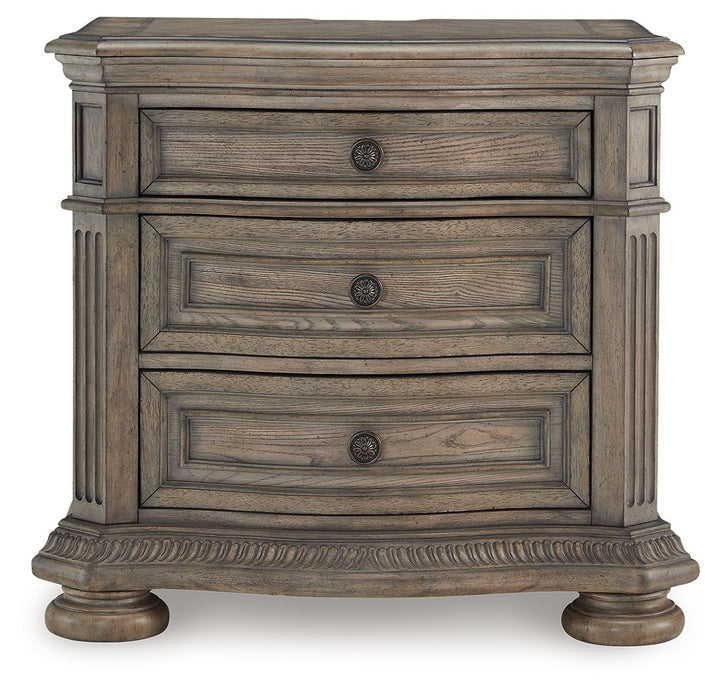 Ardenfield - Three Drawer Night Stand - Light Brown