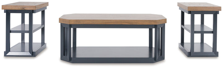 Landocken - Occasional Table Set (Set of 3) - Brown / Blue