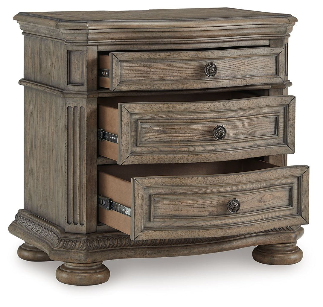 Ardenfield - Three Drawer Night Stand - Light Brown