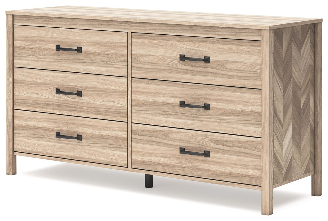 Battelle - Six Drawer Dresser - Tan