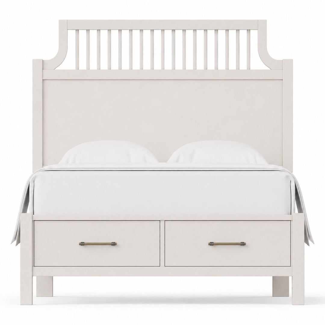 Pure Maple - Queen Garden Storage Bed - Cottage White