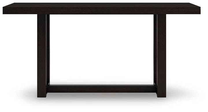 Neymorton - 5 Pc. - Rectangular Dining Room Counter Table, 4 Barstools - Dark Grayish Brown