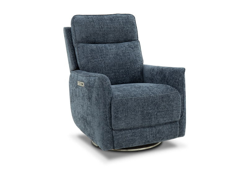 Maben - Triple Power Swivel Recliner With Headrest & Lumbar System