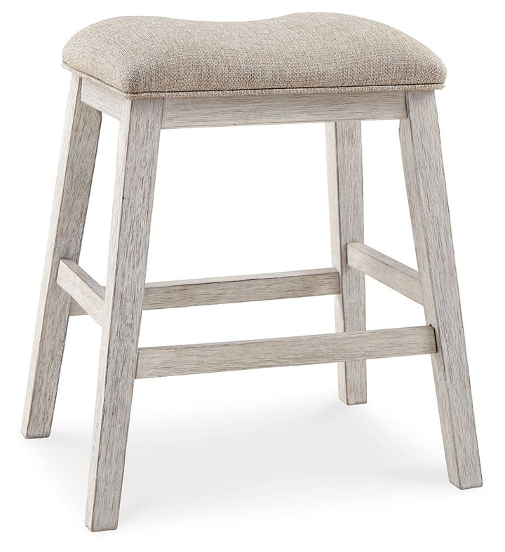 Skempton - Upholstered Stool (Set of 2) - White