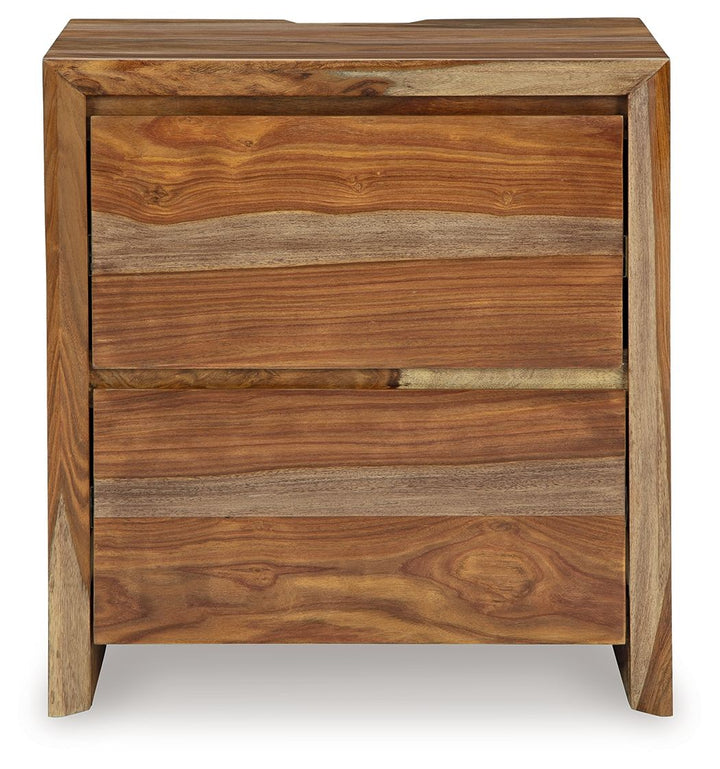 Dressonni - Two Drawer Night Stand - Brown