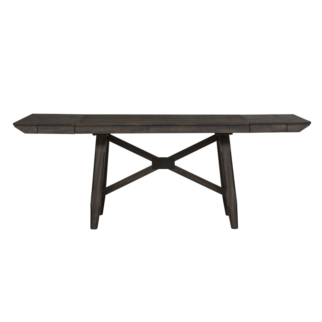 Double Bridge - Trestle Table - Dark Brown