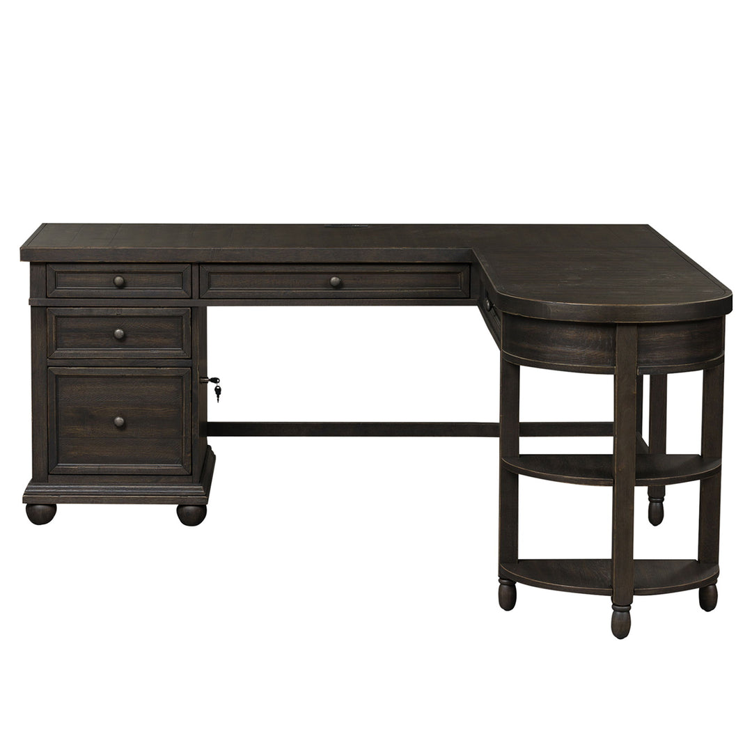 Harvest Home - L Shaped Desk - Black