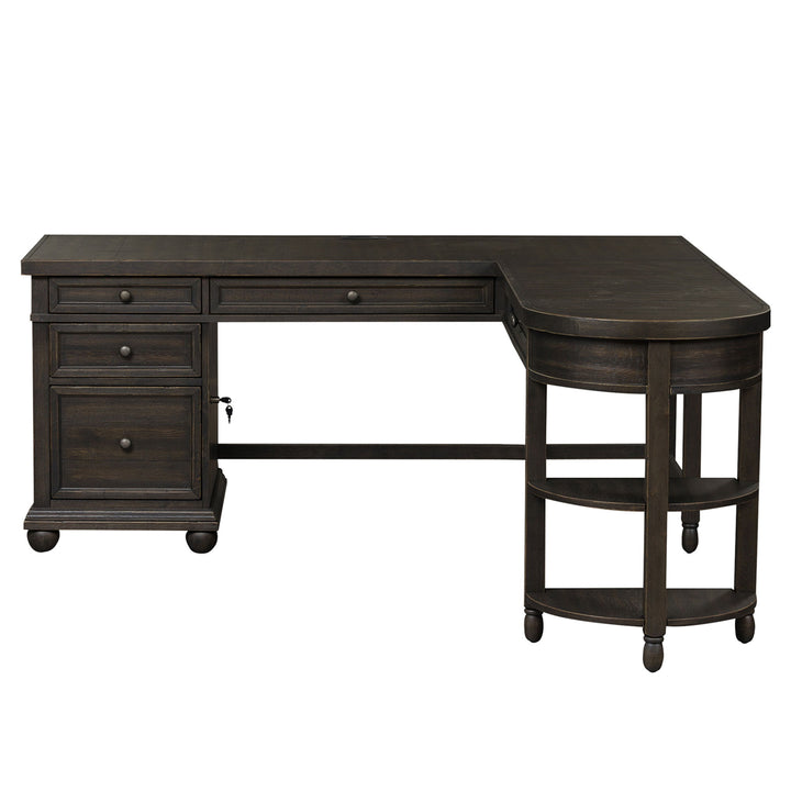 Harvest Home - L Shaped Desk - Black