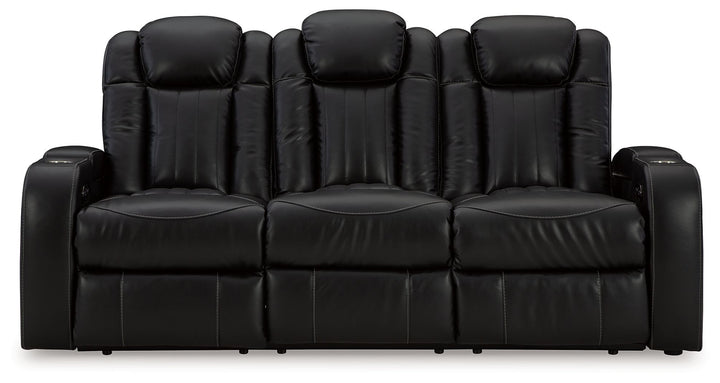 Caveman Den - Power Reclining Sofa With Adj Headrest - Midnight