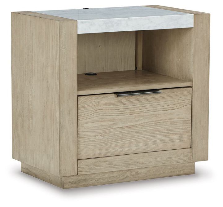 Hennington - One Drawer Night Stand - Bisque