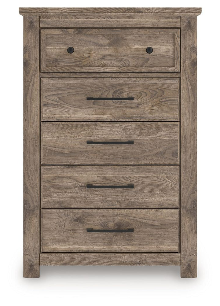 Rusticott - Five Drawer Chest - Brown