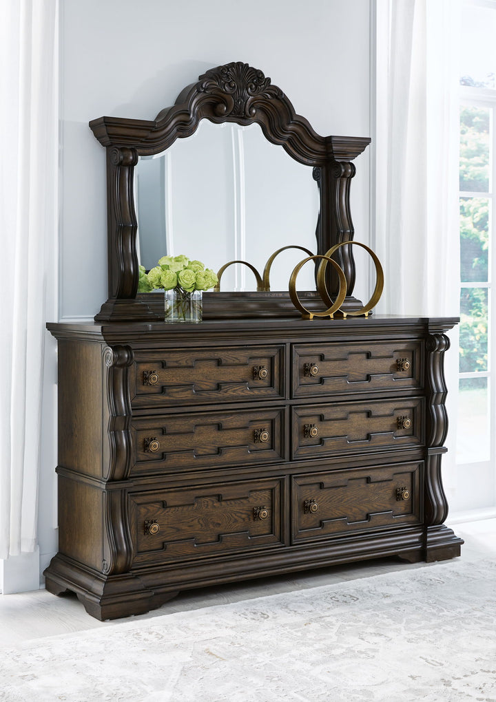 Maylee - Dresser And Mirror - Dark Brown