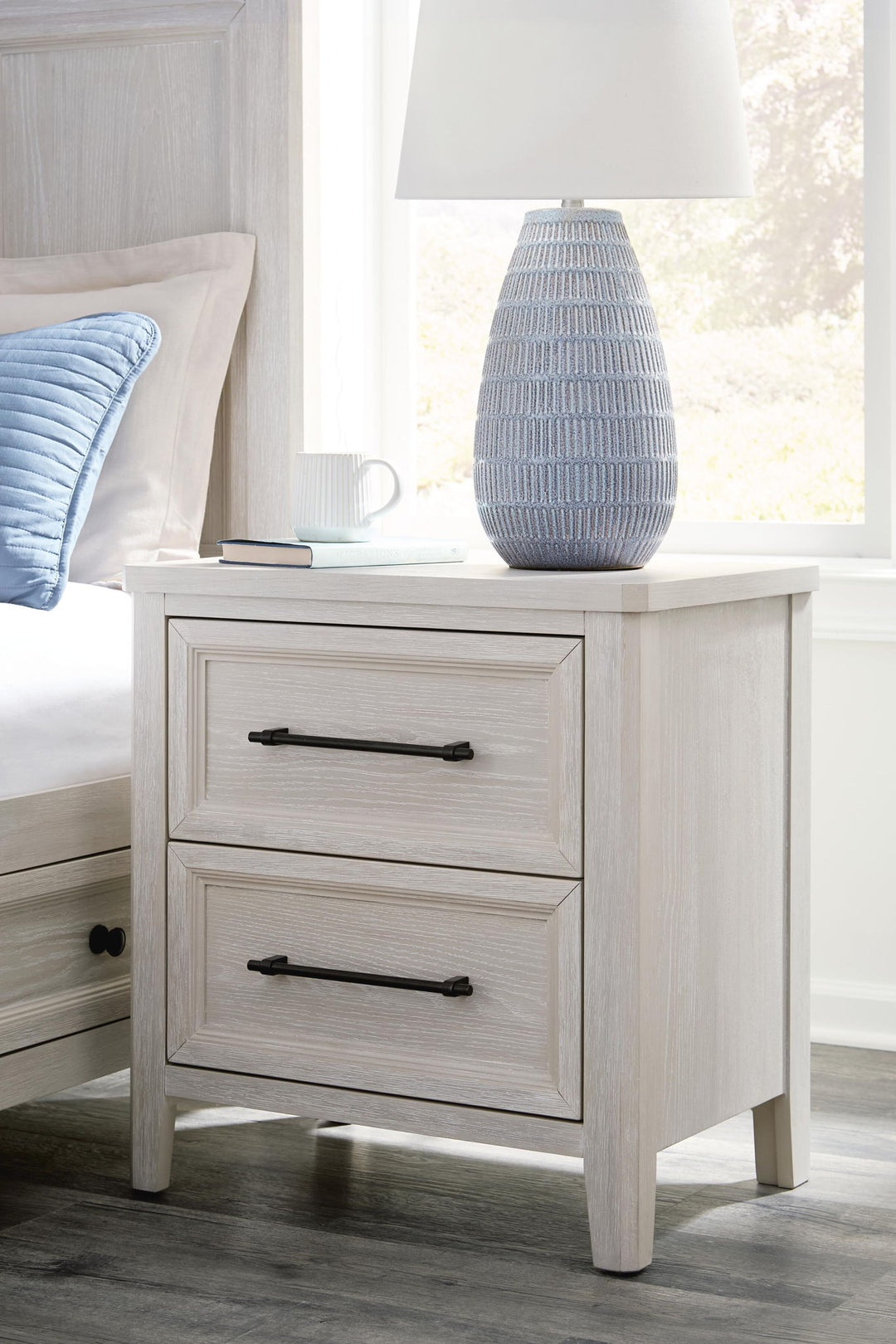 Darbonton - Two Drawer Night Stand - Dove White