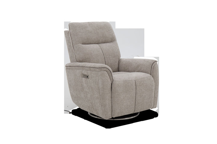 Mable - Triple Power Swivel Recliner With Headrest & Lumbar System
