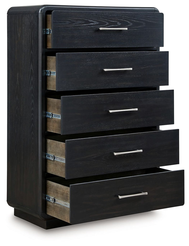 Rowanbeck - Five Drawer Chest - Black