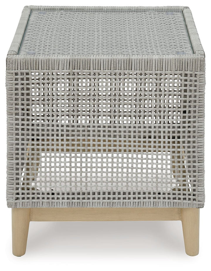 Seton Creek - Square End Table - Gray