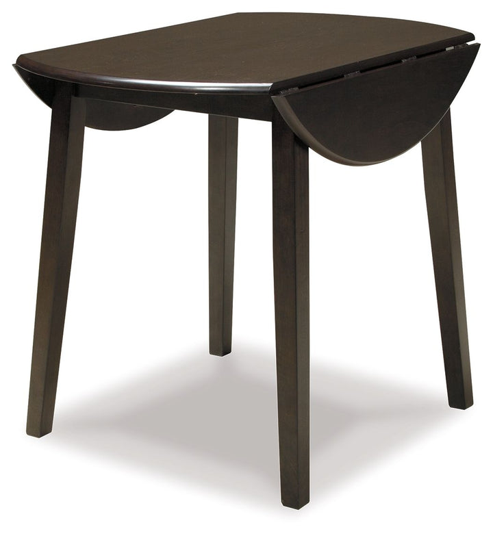 Hammis - Round DRM Drop Leaf Table - Dark Brown