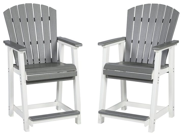 Transville - Barstool (Set of 2) - Gray / White