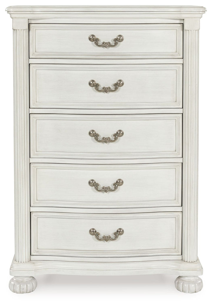 Montelaine - Five Drawer Chest - Antique White
